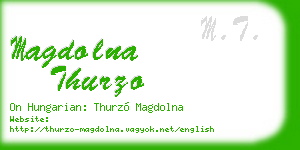 magdolna thurzo business card